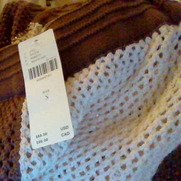 Brand New Mahila Two-Tone Colourblock Crochet Midi Skirt - Picture 8 of 9